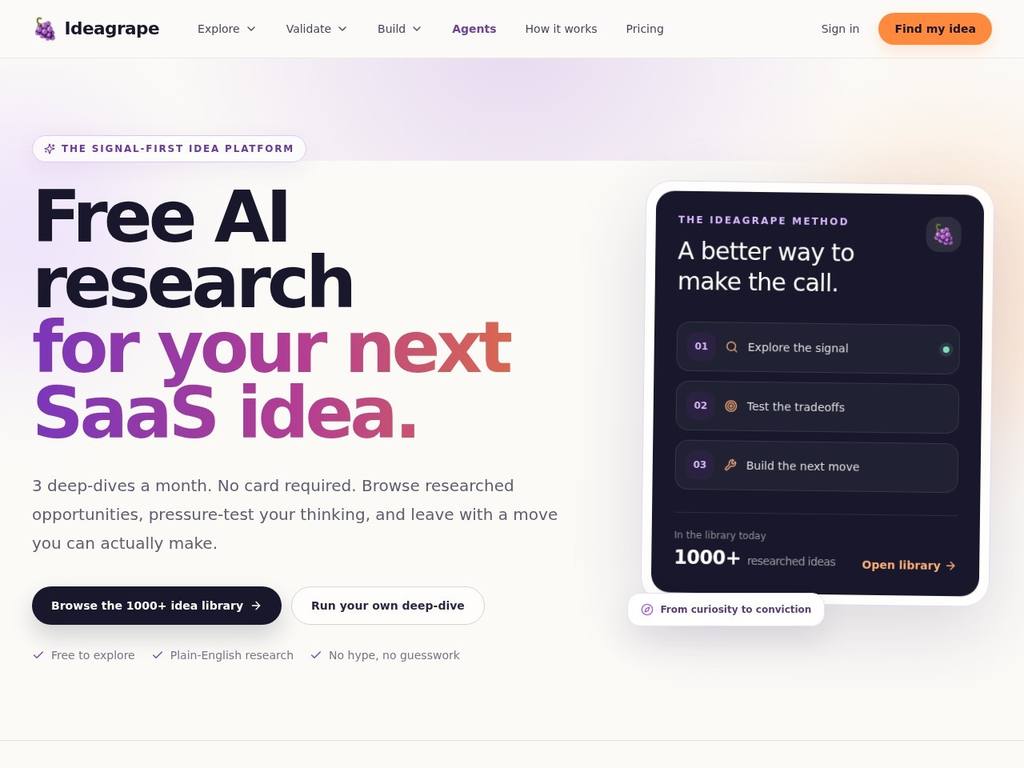 Ideagrape website screenshot