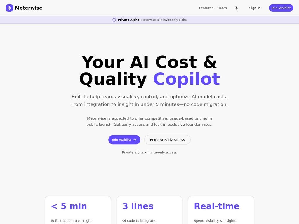 Meterwise website screenshot