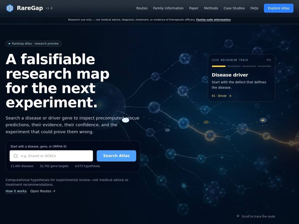 Raregap website screenshot